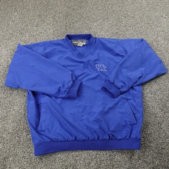 Kentucky Wildcats Jacket Mens M Blue Pullover Windbreaker NCAA UK KY Basketball - Picture 2 of 9